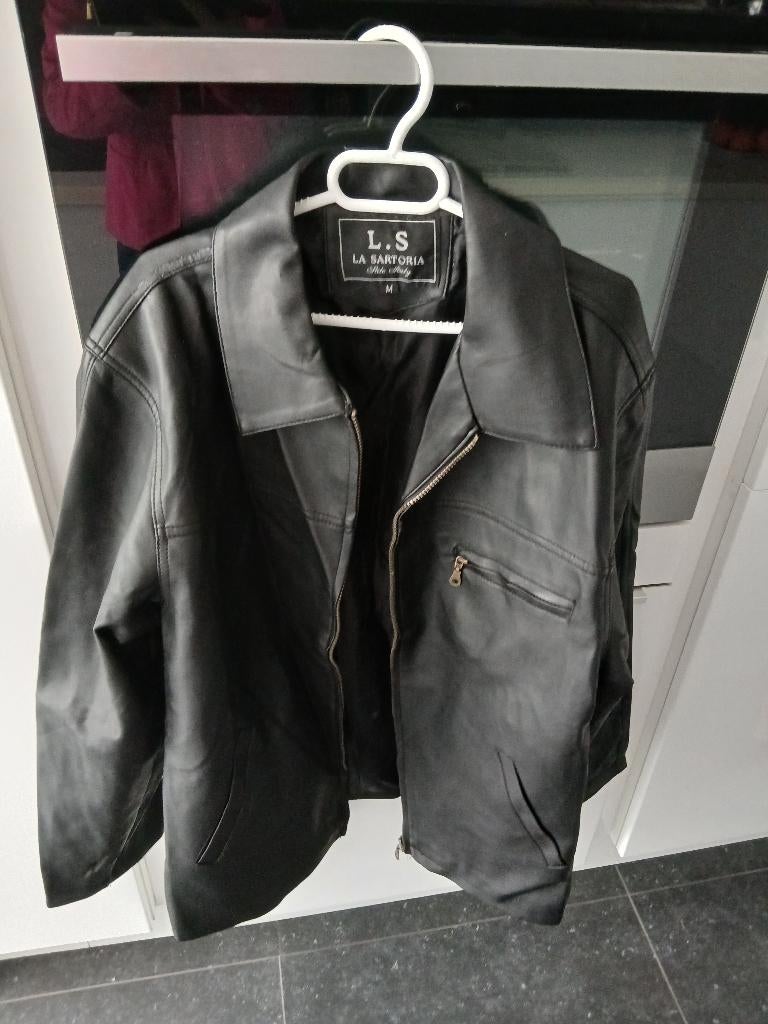 3 prachtige jassen van echt leer, Ophalen, Zo goed als nieuw, Maat 56/58 (XL), Zwart