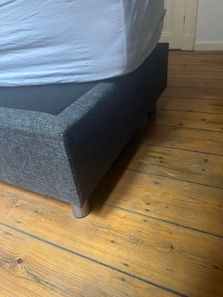 1 persoons bed boxspring zonder matras, Ophalen, Gebruikt, Eenpersoons, Zwart