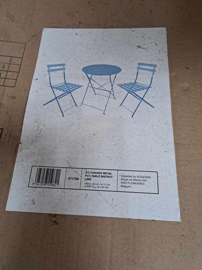 Ensemble neuf de jardin, Overige materialen, Bijzettafel, Nieuw, Loungeset