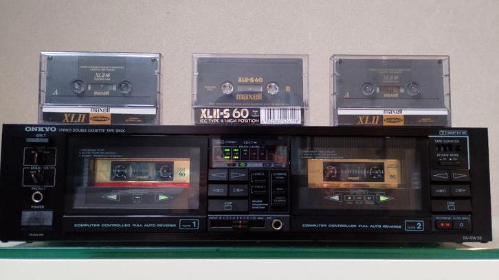 Onkyo TA-RW99" Vintage , lecteur de cassettes + 10 tapes, TV, Hi-fi & Vidéo, Decks cassettes, Simple, Auto-reverse, Commandes tactiles