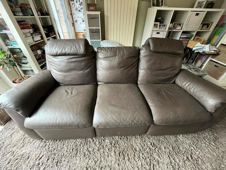 Zithoek 3-zit + 1-zit, Huis en Inrichting, Zetels | Complete zithoeken, Gebruikt, Leer, Ophalen