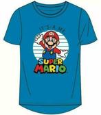 Super Mario T-shirt - Blauw - Maat 104 - Katoen, Enlèvement ou Envoi, Neuf, Garçon, Chemise ou À manches longues