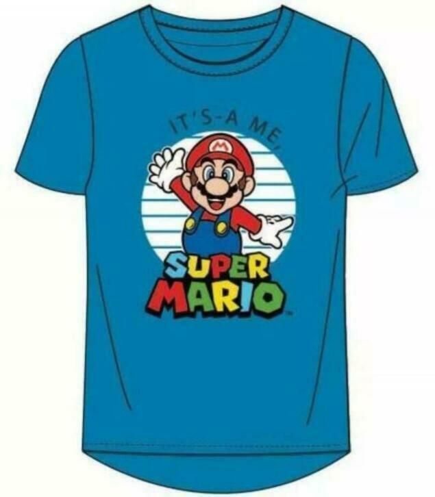 Super Mario T-shirt - Blauw - Maat 104 - Katoen, Kinderen en Baby's, Kinderkleding | Maat 104, Nieuw, Jongen, Shirt of Longsleeve