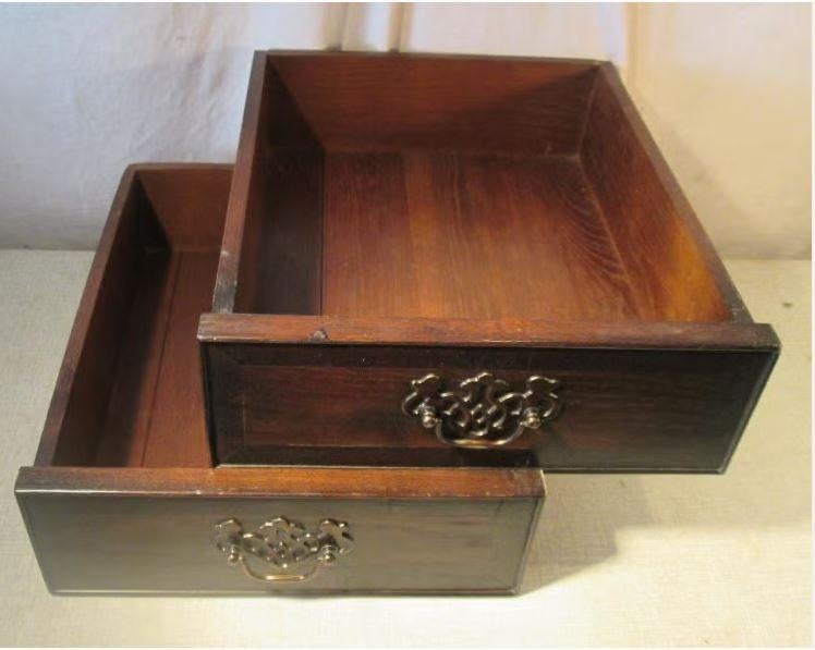 Beaux tiroirs décoratifs anciens en bois - 40x33x10, Antiquités & Art, Enlèvement ou Envoi
