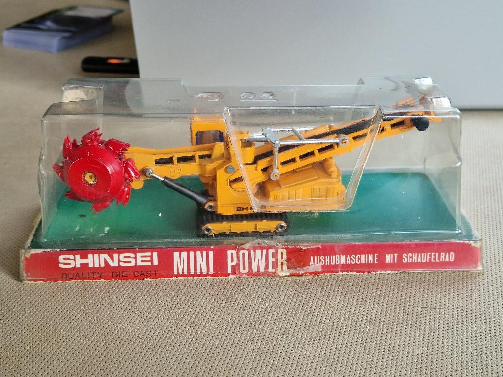 Shinsei Mini Power 4103 Bucket Wheel Excavator 1/100 joal, Enlèvement ou Envoi, Utilisé, Grue, Tracteur ou Agricole, Autres marques