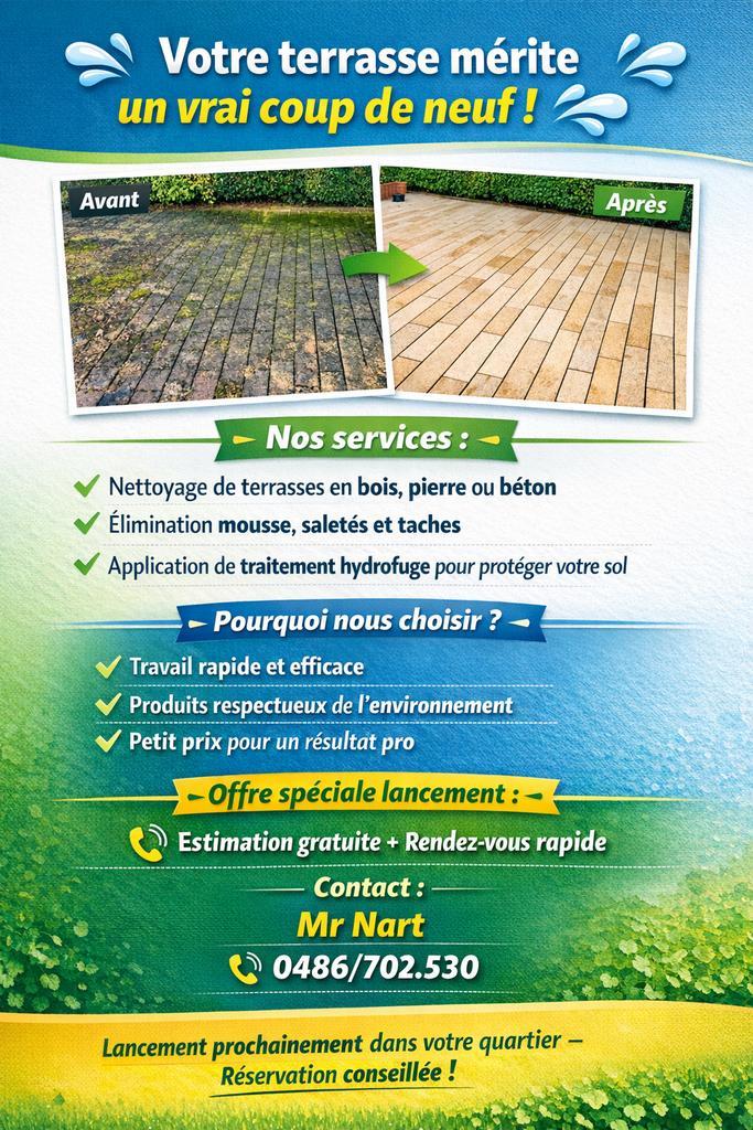 Nettoyage terrasse à partir de 180€, Services & Professionnels, Services Autre
