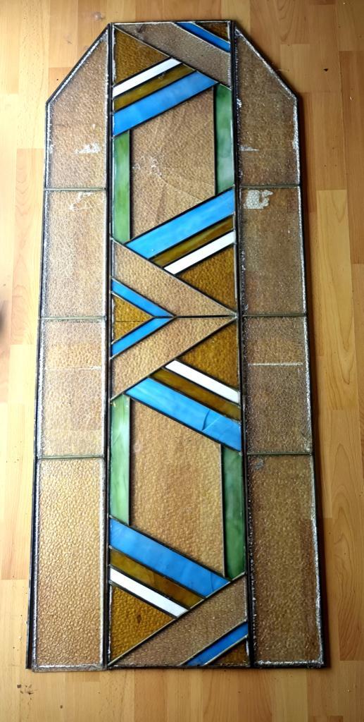 3 vitraux art déco, Antiquités & Art, Antiquités | Verre & Cristal, Enlèvement