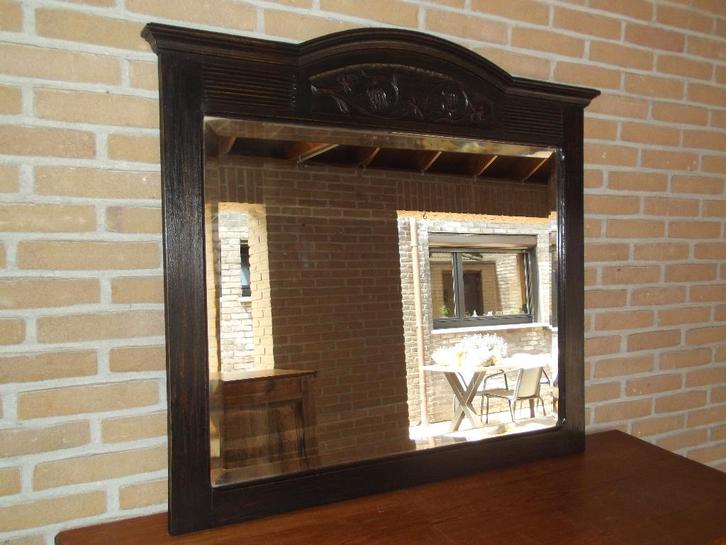 Antieken spiegel, Antiek en Kunst, Antiek | Spiegels, 50 tot 100 cm, Minder dan 100 cm, Rechthoekig, Ophalen