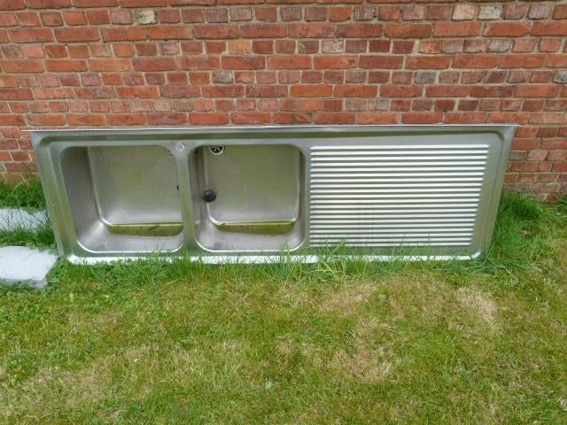 wasbak, Doe-het-zelf en Bouw, Sanitair, Ophalen, Gebruikt, Inox, Overige typen