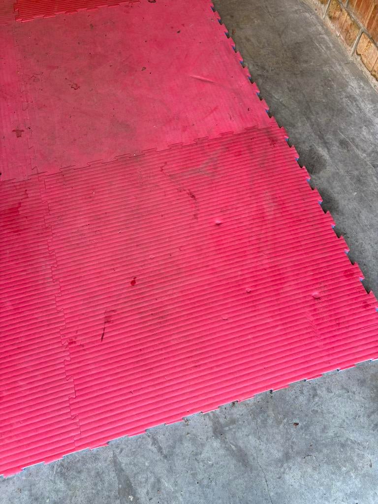 Boks mat 1 vierkante meter 9 stuks, Ophalen, Gebruikt, 100 tot 150 cm, Blauw