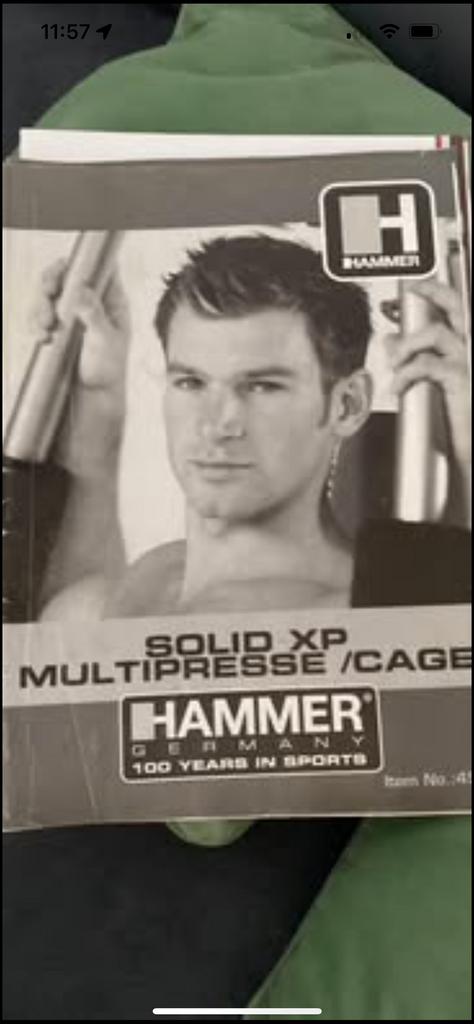 Marteau multipresse/cage +banc et haltères, Enlèvement, Utilisé, Métal