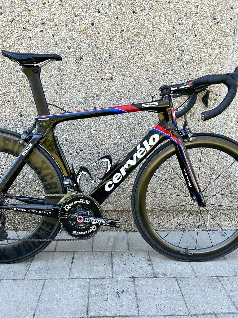 Cervélo s5 racefiets met ultegra di2 elektrisch schakelen, Fietsen en Brommers, Ophalen, Zo goed als nieuw, Carbon