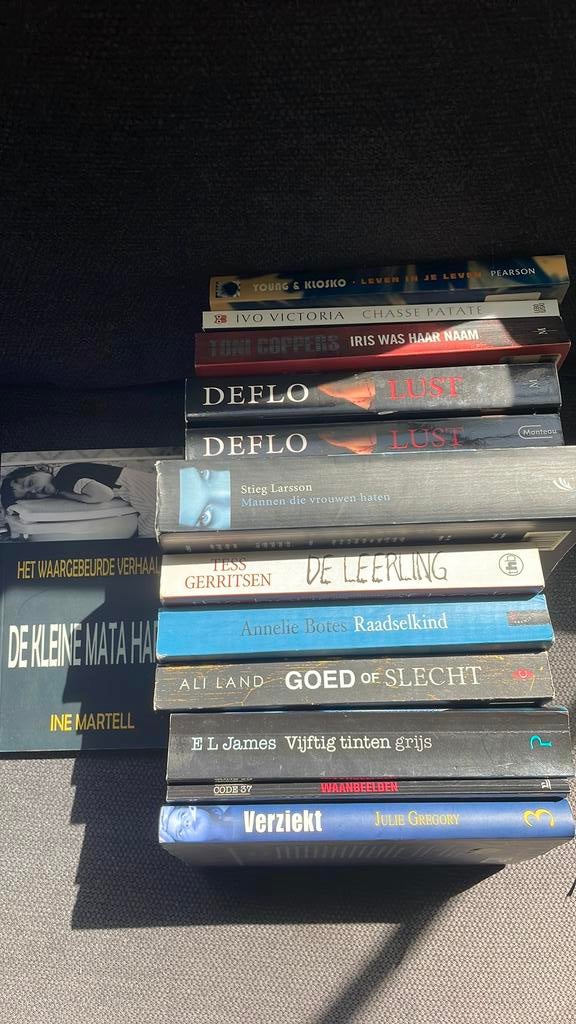 Pakket: 13 Thrillers & Romans (o.a. Deflo, Larsson,…), Boeken, Stock en Verzamelingen, Gelezen, Ophalen