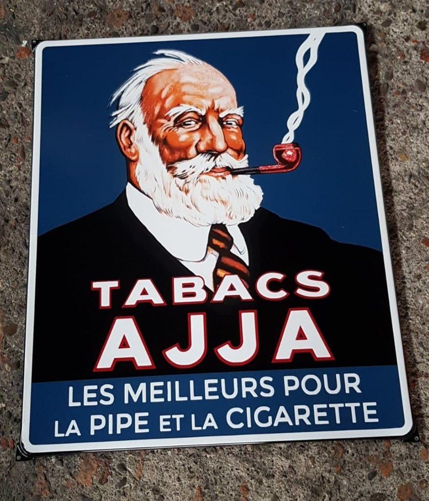 Ajja zwaar emaillen retro reclame bord veel andere borden, Enlèvement ou Envoi, Comme neuf, Panneau publicitaire