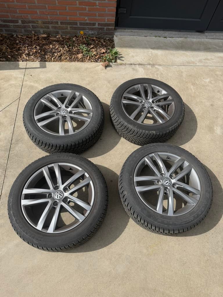 VW Velgen + Winterband, Autos : Pièces & Accessoires, Pneus & Jantes, Enlèvement, 17 pouces, Jante(s)