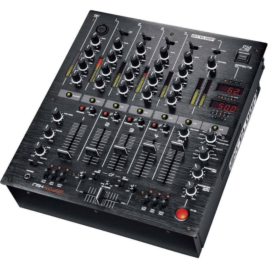 Reloop 4 kanaals mixer, Ophalen, Zo goed als nieuw, Minder dan 5 kanalen, Microfooningang