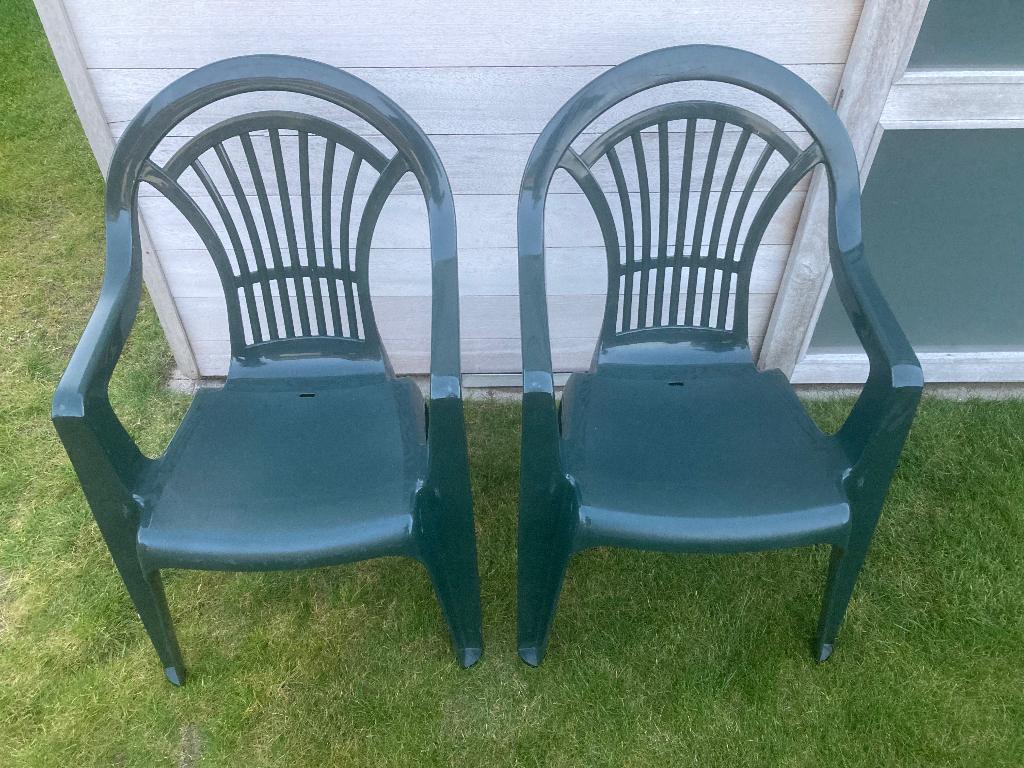 2 chaises de jardin, Jardin & Terrasse, Enlèvement, Comme neuf, Empilable