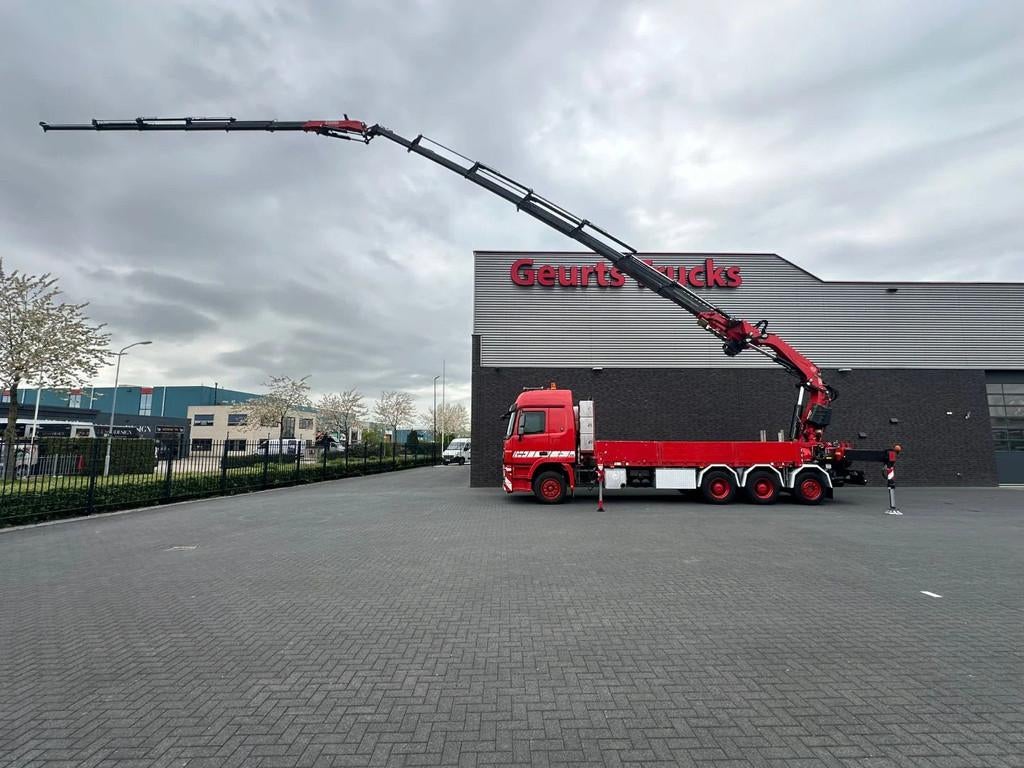 Mercedes-Benz Actros 3355 V8 8X4 OPENLAADBAK MET FASSI F660, Autos, Camions, Rouge, Euro 5, Achat, Mercedes-Benz