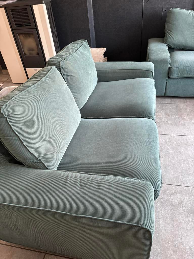 Salon 3 zit ,2 zit en poef met opbergruimte, Huis en Inrichting, Ophalen, Zo goed als nieuw