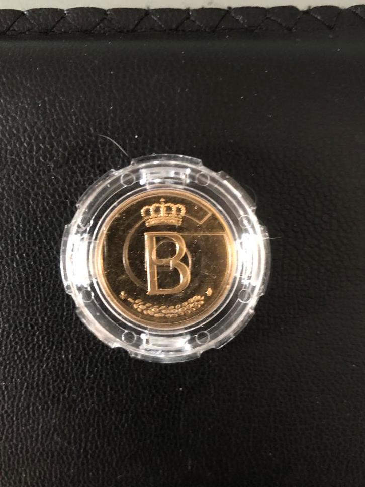 Médaille or 25e anniversaire du roi Baudouin......., Postzegels en Munten, Munten | België, Goud, Goud, Ophalen