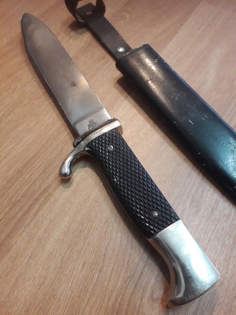 Couteau de chasse hubertus soungen avec étui, Ophalen