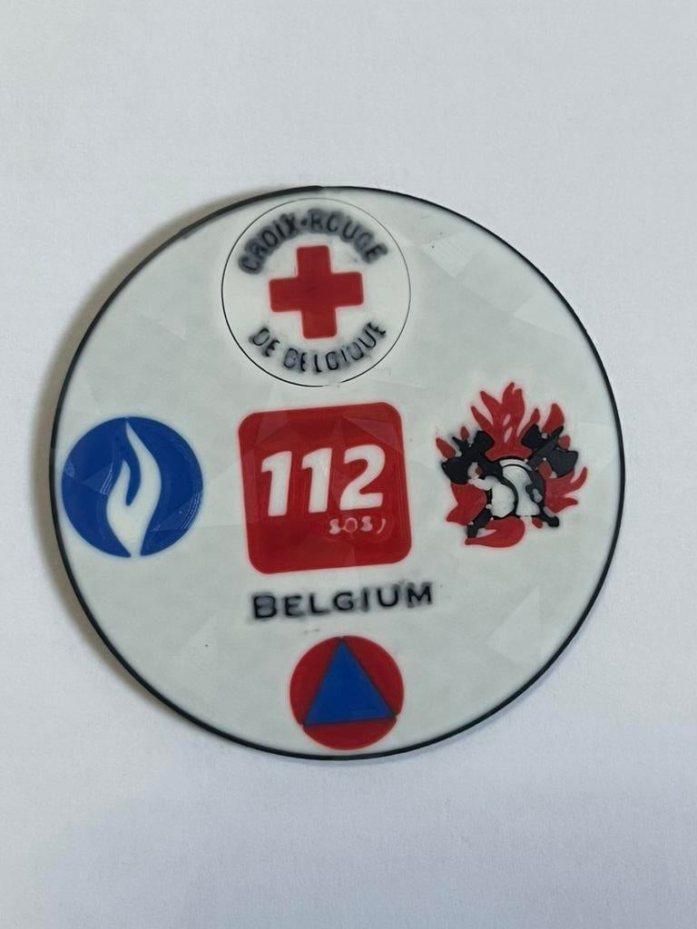 Patch velcro les 4 grande discipline 112 belge, Ophalen of Verzenden, Nieuw