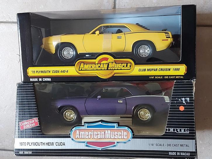 1970 Plymouth Cuda ERTL, Hobby en Vrije tijd, Modelauto's | 1:18, ERTL