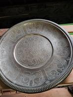 Zilverachtig dienblad, Huis en Inrichting, Woonaccessoires | Dienbladen, Ophalen, Zo goed als nieuw, Rond, Overige materialen