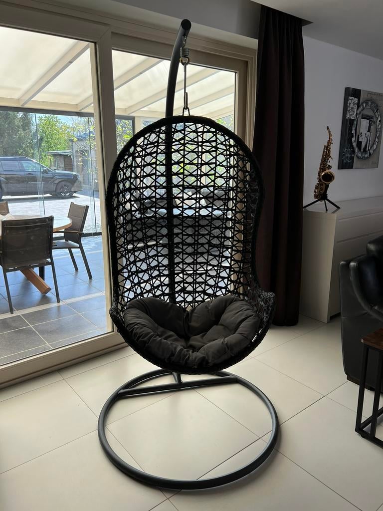 Bois le Duc hangstoel/schommelstoel met standaard, Jardin & Terrasse, Enlèvement, Utilisé