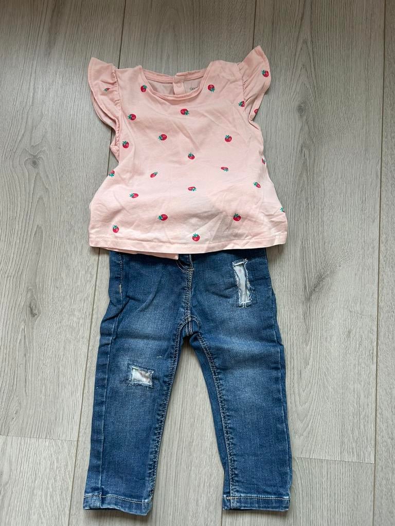 Ensemble bebe fille 9 mois, Enlèvement, Comme neuf, Fille, Ensemble