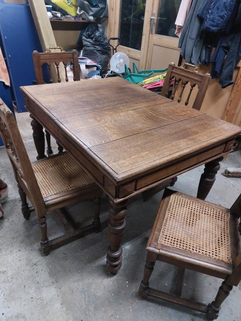 ECHTE ANTIEKE EIKEN TAFEL, Ophalen