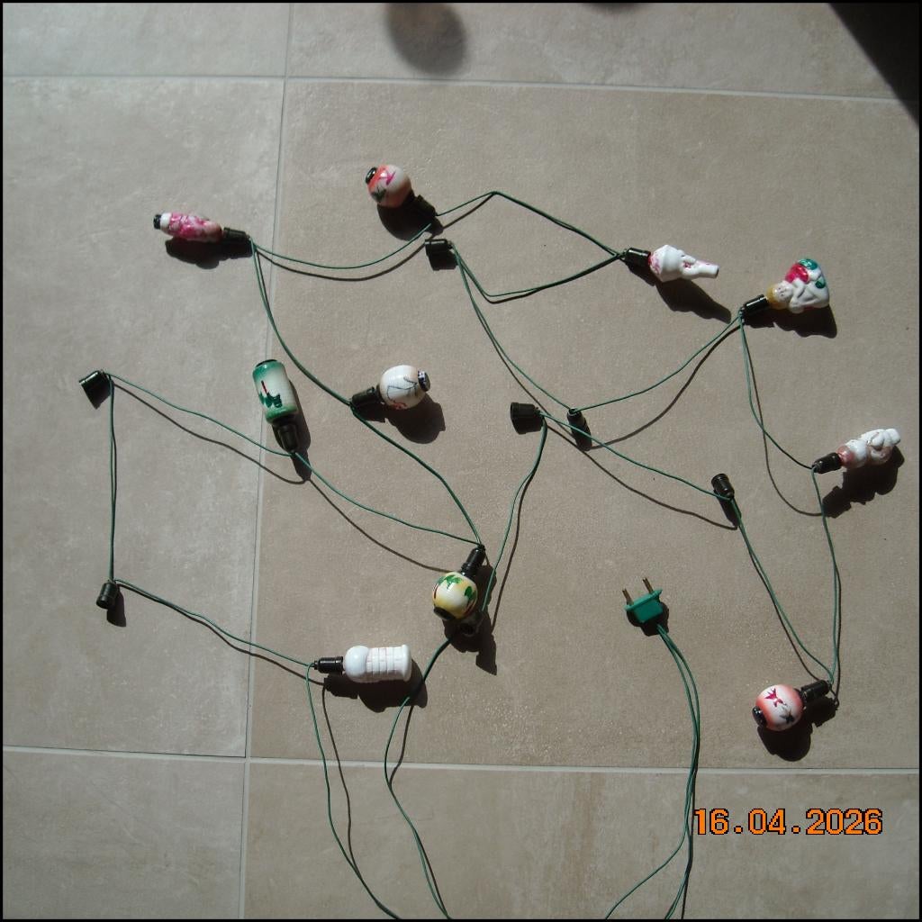 melkglas kerstlampjes figuurtjes, Ophalen of Verzenden, Gebruikt