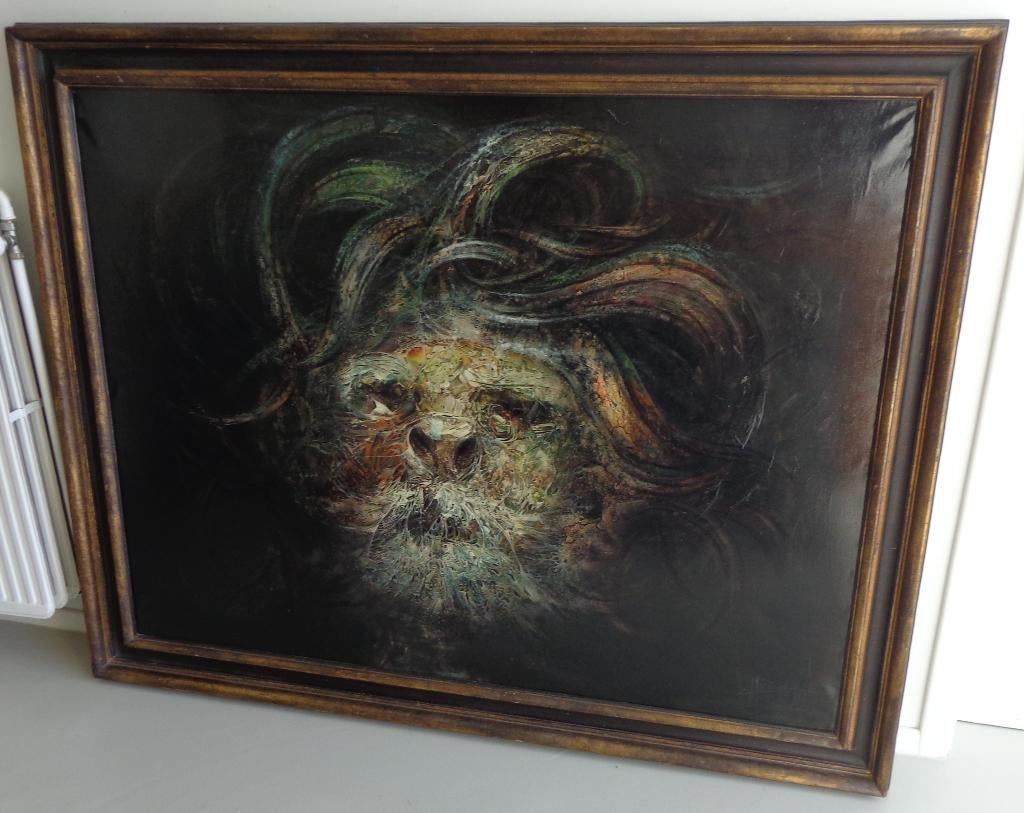 ROGER VAN BELLEGHEM / MYTISCH WEZEN OLIEVERF 146x183cm KADER, Enlèvement