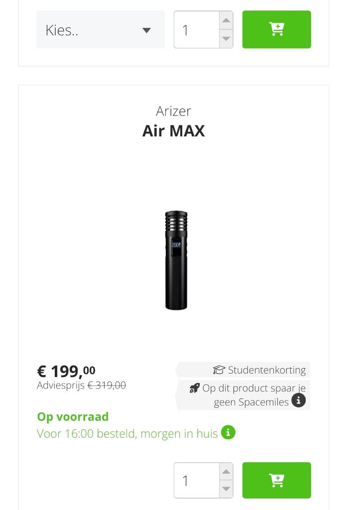 Vaporizer Arizer Air MAX, Ophalen, Nieuw