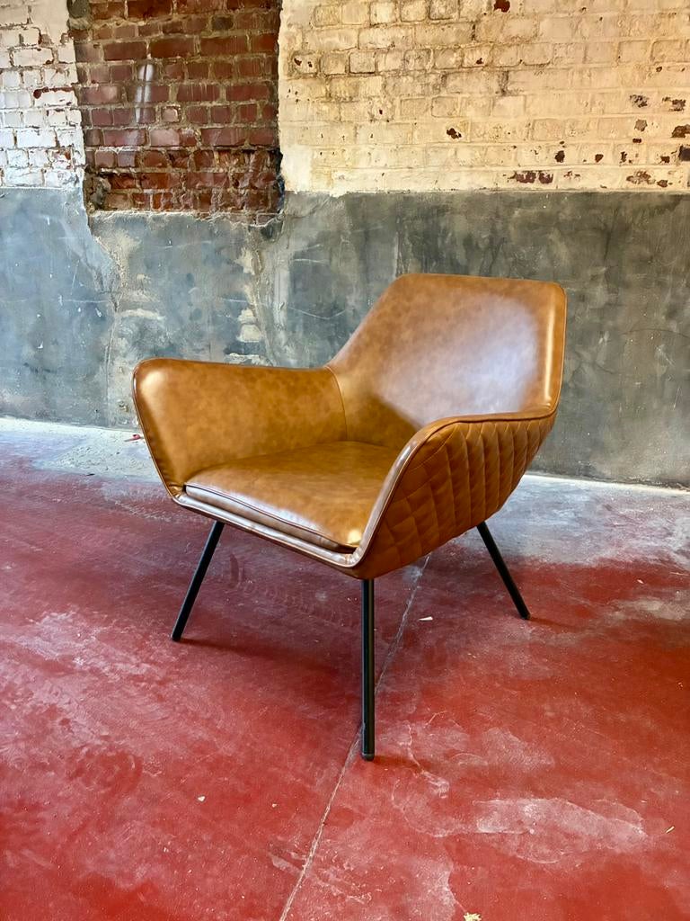 Fauteuill Cognac, Ophalen, Zo goed als nieuw