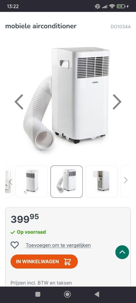 Mobiele airconditioner, Ophalen