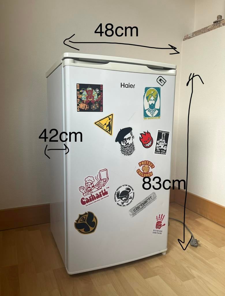 Mini frigo haier customisé, Electroménager, Réfrigérateurs & Frigos, Enlèvement, Comme neuf