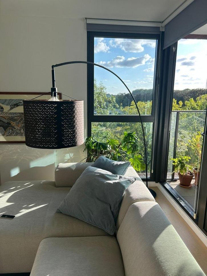 IKEA Skaftet lampvoet + NYMÖ lampenkap + LUNNOM LED lamp, Huis en Inrichting, Lampen | Vloerlampen, Zo goed als nieuw, 150 tot 200 cm