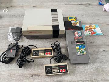Nintendo Nes 1985 in goede staat met Mario bros 1,2 en 3,… beschikbaar voor biedingen
