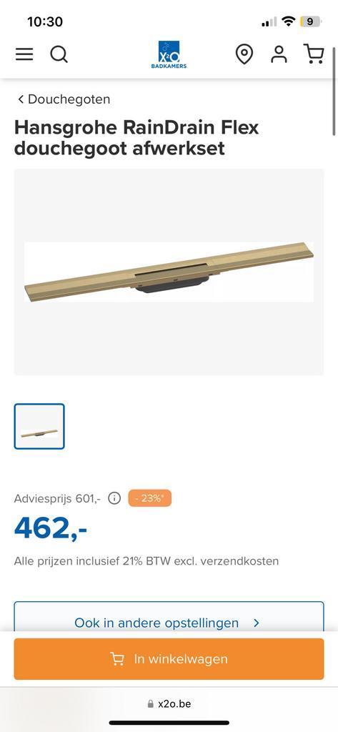 Raindrain flex finish set shower drain 800 cuttable, Huis en Inrichting, Badkamer | Complete badkamers, Nieuw, Met douche, Ophalen