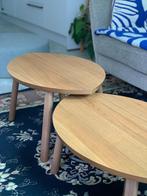 2 IKEA Stockholm bijzettafels – lichtbruin – goede staat, Ophalen, Minder dan 45 cm, Gebruikt, 55 tot 75 cm