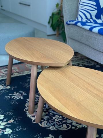 2 IKEA Stockholm bijzettafels – lichtbruin – goede staat beschikbaar voor biedingen