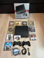 playstation 3 slim 500gb met accessoires, Ophalen, Met games, Met 2 controllers, Zo goed als nieuw