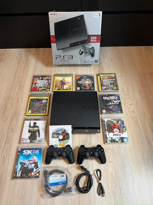 playstation 3 slim 500gb met accessoires, Games en Spelcomputers, Spelcomputers | Sony PlayStation 3, Zo goed als nieuw, Slim