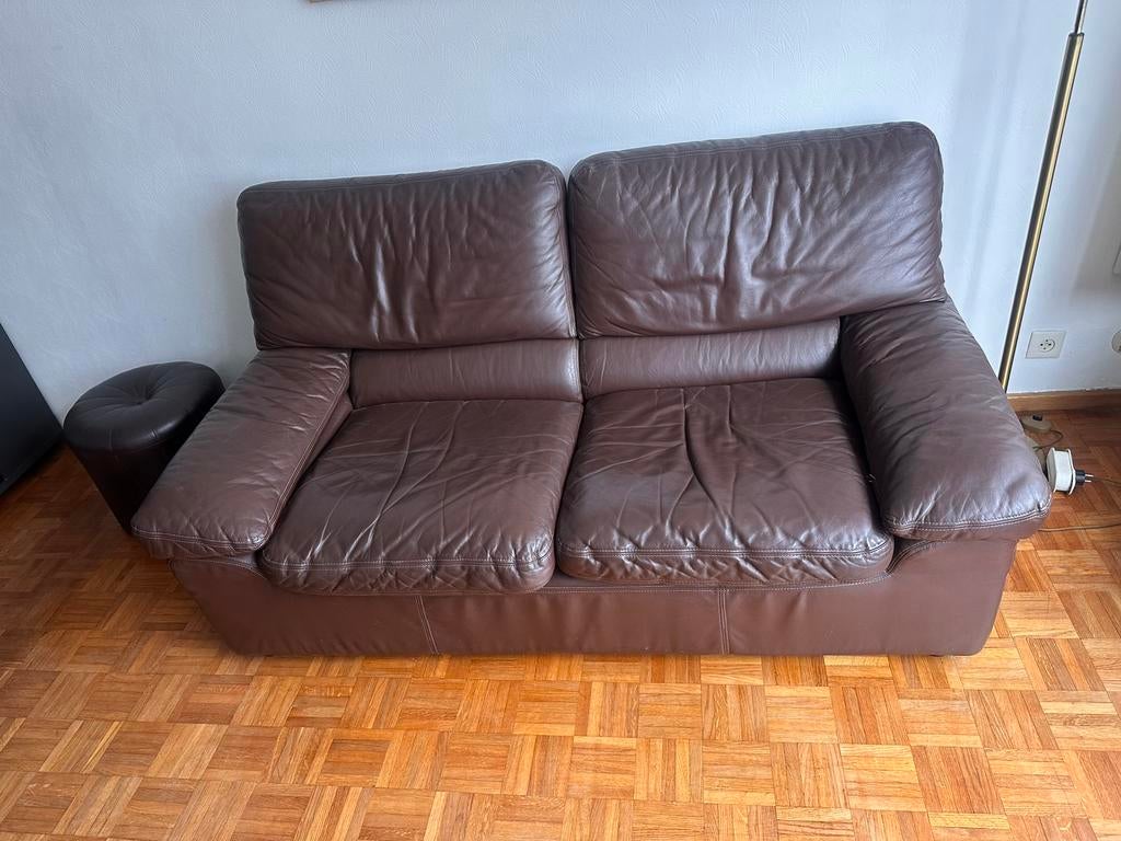 Canapés 2x 2 places et 1x1 place, Enlèvement ou Envoi, Comme neuf, Cuir