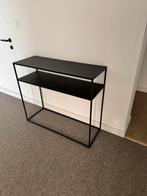 Zwarte metalen console – strak en modern, Ophalen, Zo goed als nieuw, Rechthoekig, Metaal
