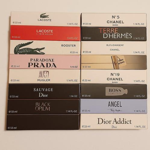 Lot de 12 Parfums Miniatures de Luxe – 33ml – Dior, Chanel, Handtassen en Accessoires, Uiterlijk | Parfum, Zo goed als nieuw, Ophalen of Verzenden