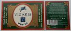 Étiquette de bière Vicaris Winter Brasserie Dilewyns (12j7), Collections, Marques de bière, Envoi, Utilisé