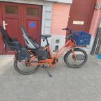 Elektrische cargo longtailfiets van Oxford + 2 stoeltjes, Fietsen en Brommers, Gebruikt, 47 tot 51 cm, 50 km per accu of meer