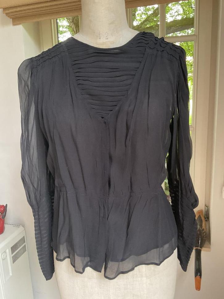 Bloesje , natuurzijde, maat 38, Kleding | Dames, Blouses en Tunieken, Maat 38/40 (M), Zwart, Ophalen of Verzenden